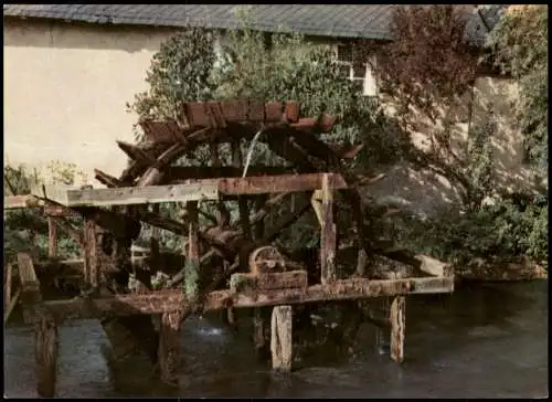 Ansichtskarte Ebermannstadt Fränkische Schweiz Altes Mühlrad Mühle 1969
