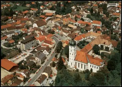 Ebersberg (Oberbayern) Luftbild Luftaufnahme  Pfarrkirche St. Sebastian 1990
