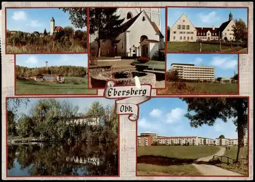 Ebersberg (Oberbayern) Mehrbild-AK mit Ortsansichten u. Umland-Ansichten 1995