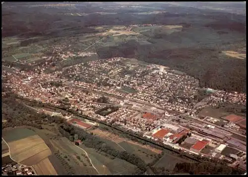 Ebersbach an der Fils Luftbild Gesamtansicht v. Flugzeug aus 1980