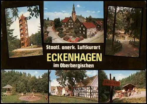 Eckenhagen Mehrbildkarte Ortsansichten Ort im Oberbergischen 1977