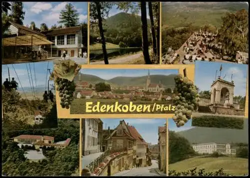 Edenkoben Mehrbildkarte mit Ortsansichten, Ort in der Pfalz 1965