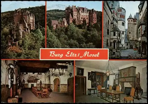 Ansichtskarte Wierschem Burg Eltz Mosel Mehrbildkarte, Castle Views 1974