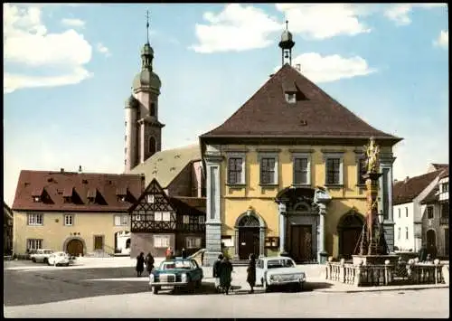 Eibelstadt Mehrbild-AK Ortsansicht mit Personen Autos u.a. alter Mercedes 1965