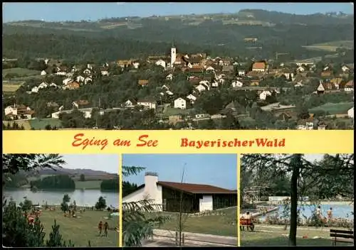 Eging Eging am See Bayerischer Wald Mehrbild-AK ua. Freibad 1985