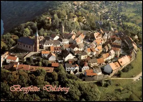 Ansichtskarte Neckargemünd Luftaufnahme der Bergfeste Dilsberg 1990