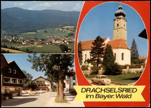 Ansichtskarte Drachselsried Mehrbildkarte mit 3 Ortsansichten 1975