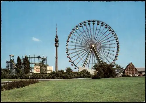 Ansichtskarte Dortmund Westfalenpark mit Riesenrad u. Achterbahn 1970