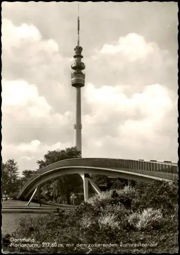Dortmund Florianturm, Fernsehturm mit dem rotierenden Turmrestaurant 1965
