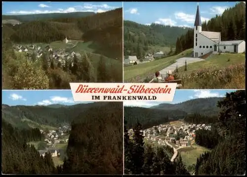 Dürrenwaid-Geroldsgrün Mehrbildkarte mit 4 Ortsansichten Frankenwald 1975