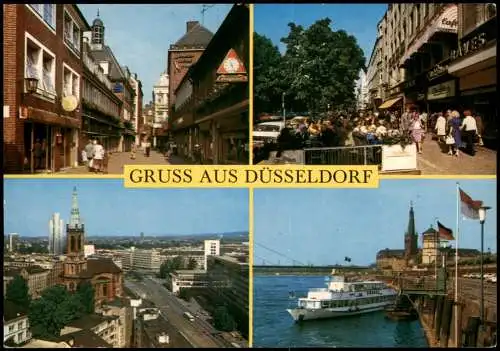 Düsseldorf GRUSS AUS DÜSSELDORF (Mehrbild-AK mit 4 Ansichten) 1987