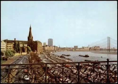 Düsseldorf Lambertuskirche, Mannesmann-Hochhaus, Rheinkniebrücke 1975