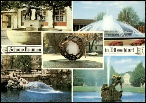 Ansichtskarte Düsseldorf Schöne Brunnen in Düsseldorf (Mehrbildkarte) 1970