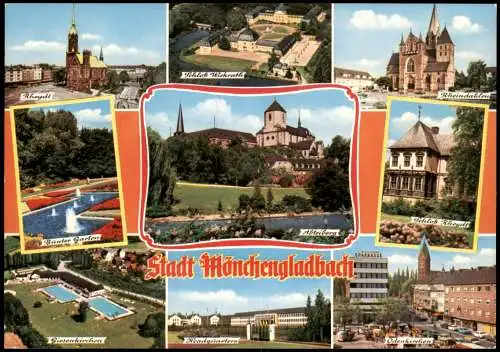 Ansichtskarte Mönchengladbach Schloß Wickrath Abteiberg Giesenkirchen 1998