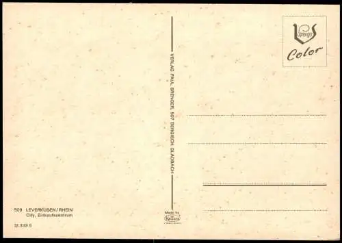 Ansichtskarte Leverkusen City, Einkaufszentrum 1975