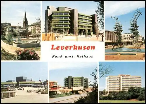 Ansichtskarte Leverkusen Rund um's Rathaus (Mehrbildkarte) 1980