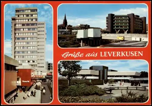 Ansichtskarte Leverkusen Mehrbildkarte mit 3 Stadtteilansichten 1980