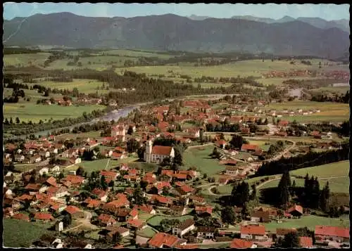 Lechbruck am See Luftbild Luftaufnahme mit Ammer- und Kenzen-Hochgebirge 1964