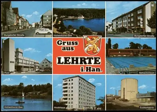 Lehrte See, Post, Hochhaus, Schwimmbad, Zuckerfabrik, Burdorfer Straße 1976
