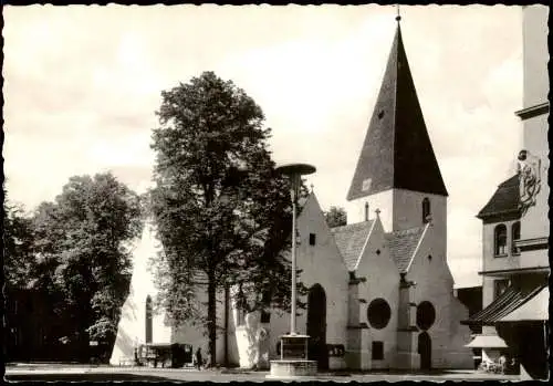 Ansichtskarte Lage (Lippe) Partie an der Kirche 1960