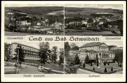 Bad Schwalbach Langenschwalbach 4 Bild: Kurhotel Kurhaus Totale 1951