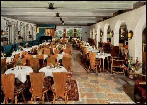 Bad Wiessee Innenansicht Gasthaus Gaststätte KÖNIGSLINDE AM SEE 1960