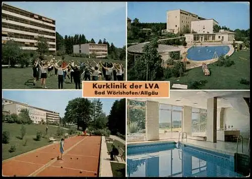 Bad Wörishofen Mehrbildkarte LVA Kurklinik für Innere Krankheiten 1969