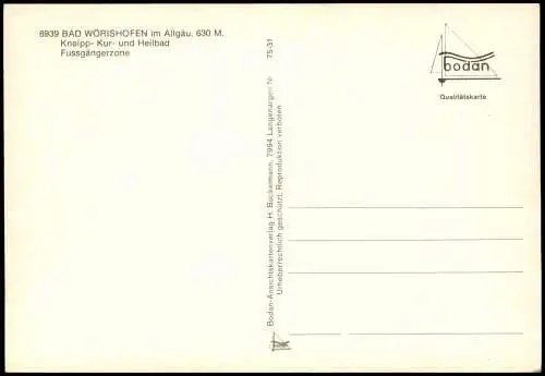 Ansichtskarte Bad Wörishofen Fussgängerzone 1975