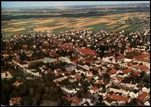Bad Wörishofen Luftbild, Gesamtansicht v. Flugzeug aus, Luftaufnahme 1965