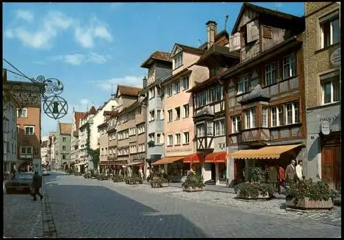 Ansichtskarte Lindau (Bodensee) Straßenpartie - GESCHÄFTE 1986