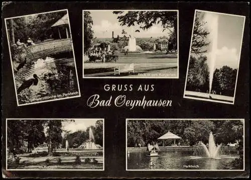 Ansichtskarte Bad Oeynhausen Stadtteilansichten 1960  gel. Landpoststempel
