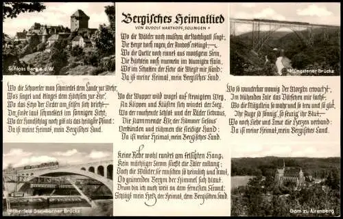 Bergisches Land & Heimatlied Lied Text R. Hartkopf Solingen 1958