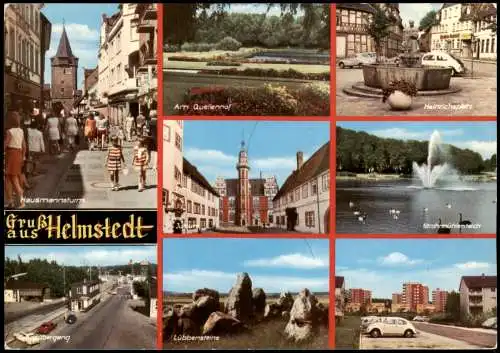 Ansichtskarte Helmstedt Straßen, Park, Schloß, Grenze 1981