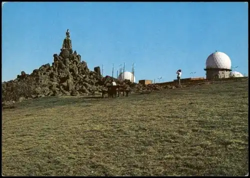Ansichtskarte Gersfeld (Rhön) Wasserkuppe Fliegerdenkmal in der Röhn 1975