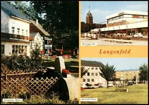 Langenfeld Rheinland 3 Bild: Schwanen Mühle Berliner Platz Solinger Straße 1976