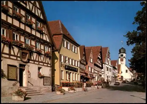 Ansichtskarte Langenburg Straßenpartie - Restaurant 1978