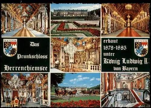 Ansichtskarte Chiemsee Herrenchiemsee / Herreninsel mit Schloss Mehrbild 1978