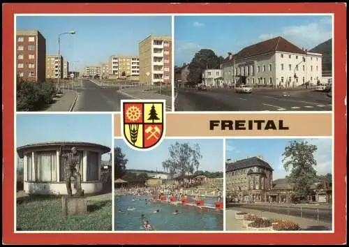 Freital Straße der Dt Sowjetischen Freundschaft Gaststätte "Goldener Löwe" 1987