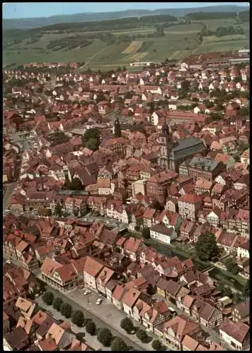 Lauterbach (Hessen) Luftbild, Ort am Vogelsberg v. Flugzeug aus 1975