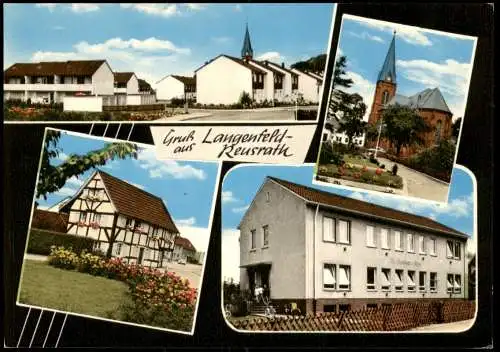 Langenfeld  Rheinland Mehrbildkarte Langenfeld Reusrath Ortsansichten 1970