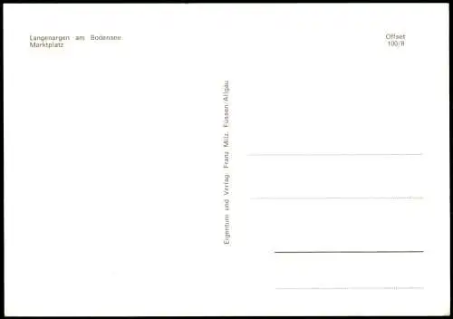Langenargen am Bodensee Marktplatz, Auto-Parkplatz, Geschäfte 1980