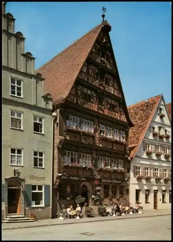 Dinkelsbühl Deutsches Haus (Hotel und Restaurant), daneben Metzgerei 1970