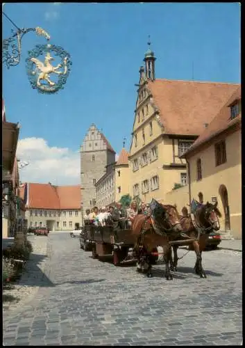 Dinkelsbühl Maximilian Oberkutscher   2 bayerischen braune Kaltblütern 1975