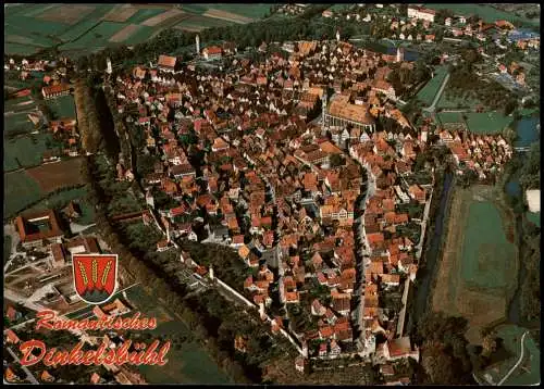 Dinkelsbühl Luftbild Gesamtansicht vom Flugzeug aus, Luftaufnahme 1975
