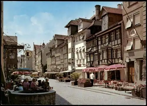 Lindau (Bodensee) Hauptstraße Fußgängerzone Personen in Gasthaus 1975