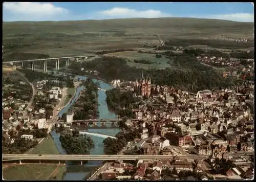 Limburg (Lahn) Luftbild, Zentrum vom Flugzeug aus, Luftaufnahme 1970