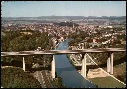 Limburg (Lahn) Luftbild Gesamtansicht mit Autobahn-Brücke 1973/1969