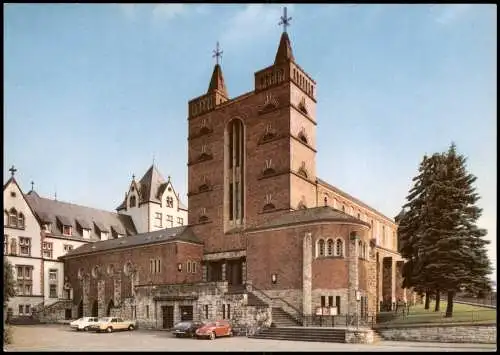 Limburg (Lahn) Pallotinerkirche, Autos u.a. VW Käfer u. Mercedes 1975