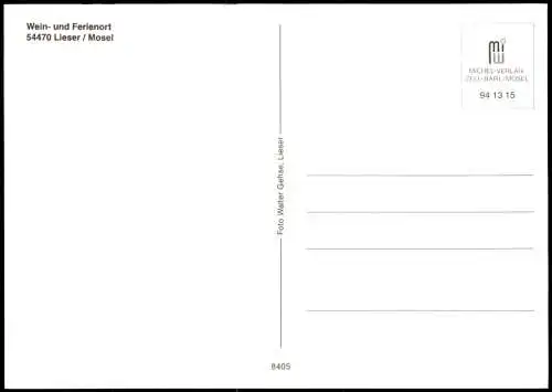 Ansichtskarte Lieser Wein- und Ferienort Lieser Mosel (Mehrbildkarte) 1990
