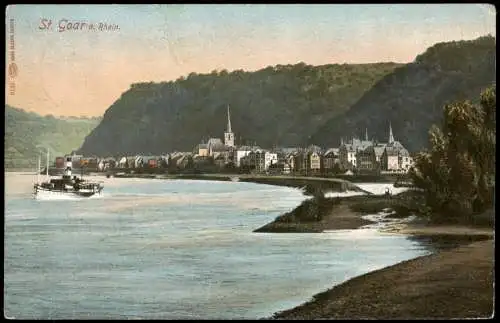 Ansichtskarte Sankt Goar Panorama-Ansicht 1911